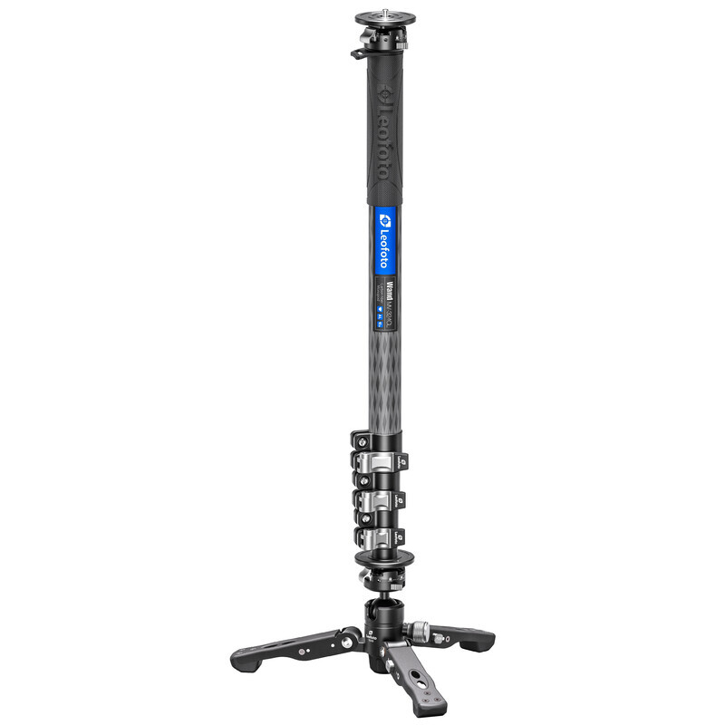 LEOFOTO MV-324CL Monopiede in Fibra di Carbonio + Supporto Base Monopiede VD-03