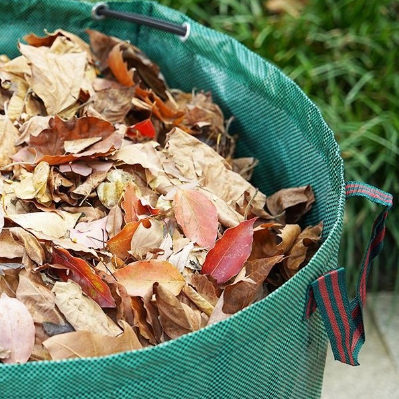 1Stk Wiederverwendbare Gartenabfall Laub Zweig Aufbewahrungstasche 300 L Grün