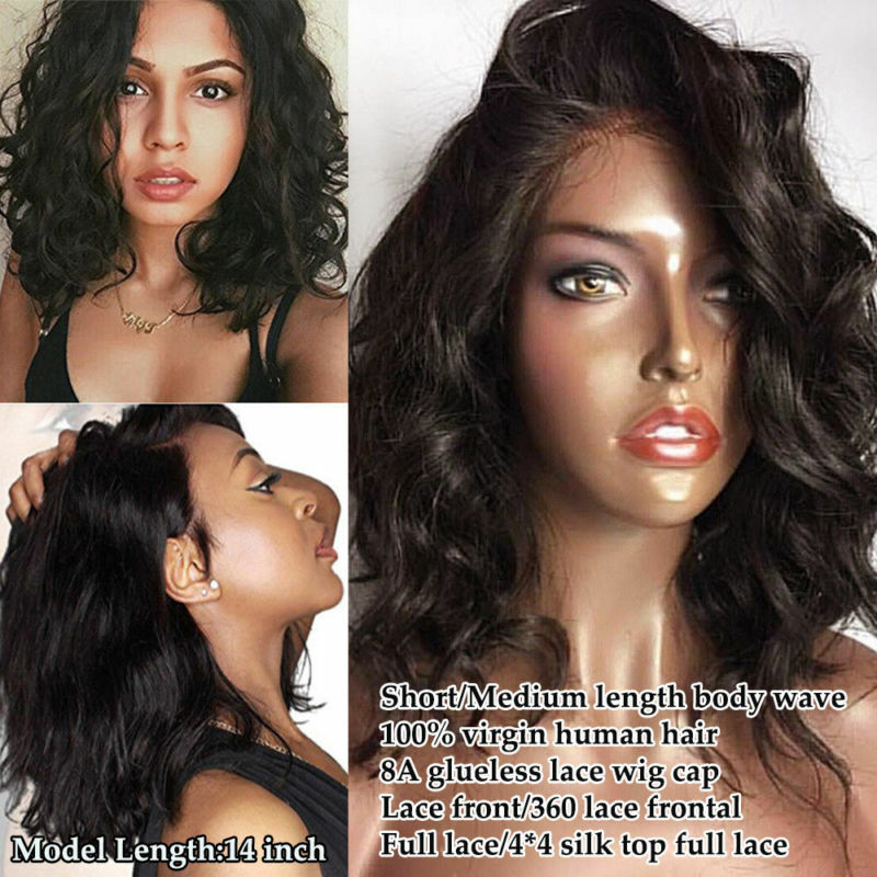 Pre Plucked Lace Front Wig Remy Indian Human Hair Full Lace Wigs
