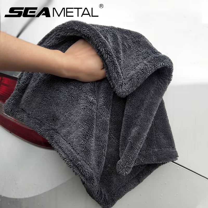 1200GSM/600GSM Microfiber Car Cleaning Towel Double-Sided Super Absorbent Car Wa
