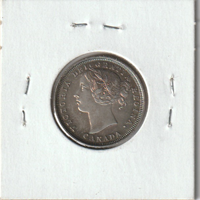 Rare Canadian 1858 Silver 20-Cent Coin - A U - Beautiful Coin!!!