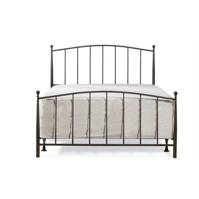 Bowery Hill Modern Style Metal Queen Size Bed Set in Gray Br
