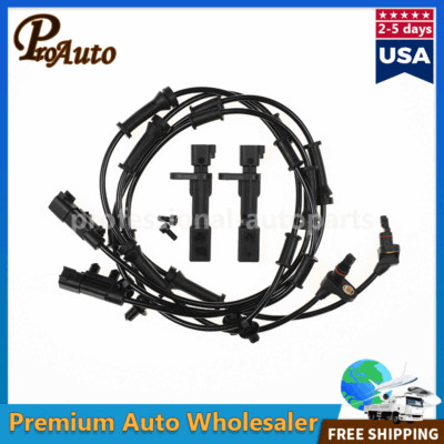4PCS Front Rear ABS Wheel Speed Sensor For Jeep Wrangler 3.6L 2012-2017