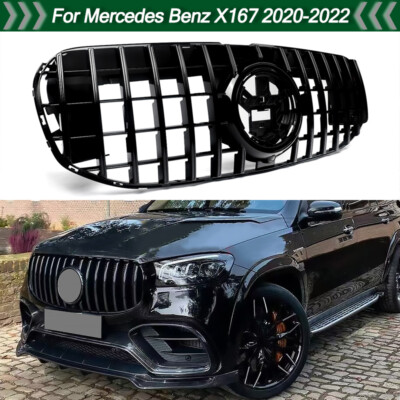 GT Front Grille W/ Camera Hole For Mercedes Benz X167 GLS450 GLS580 2020-2022