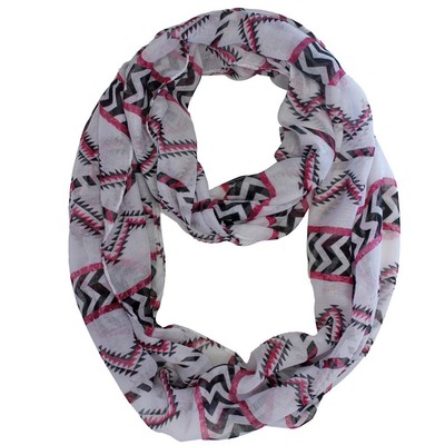 CHEVRON AZTEC PRINT INFINITY SCARF CHEVRON AZTEC PRINT INFINITY SCARF