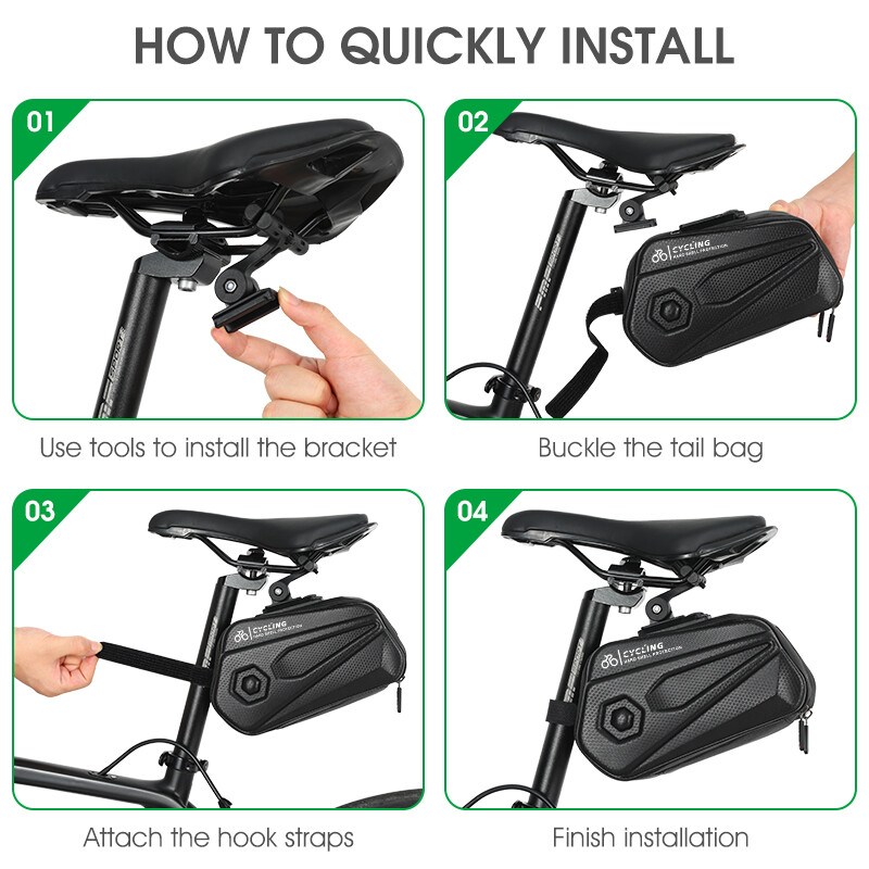 WEST BIKING Bicycle Saddle Bag Waterproof MTB Road Bike Cycling Seat Tail Bag