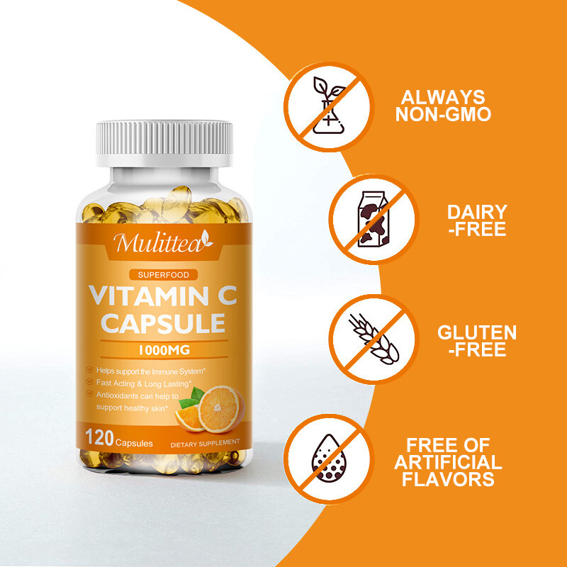 Vitamin C Complex 1000mg - Immune Support,Skin Health - 120 Capsules Softgel