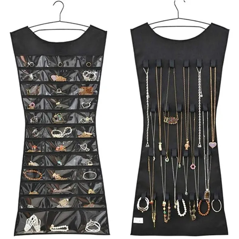 New Jewelry Large Hanging Storage Bag Jewelry Holder Necklace Bracelet Earring Ring Organizer Bag