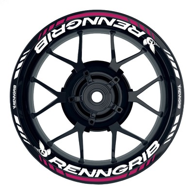 Felgenaufkleber Motorrad Wheelsticker Stuntriding 1 dpp neongrün