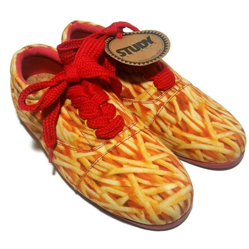 urban-outfitters-study-sneakers-french-fry-drop-print-womens-shoes-size