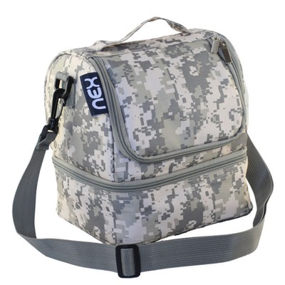 Insulated Cooler Lunch Bag Picnic Bag Dual Compartment Shoulder Strap...