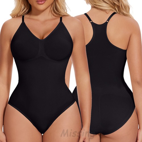 Women Bodysuit Tummy Control Full Body Shaper Slimming Shapewear Raceback Top