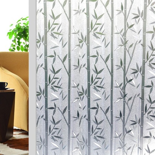 Window Film Privacy Film for Glass Windows White Frosted Stripe Patterns Sticker