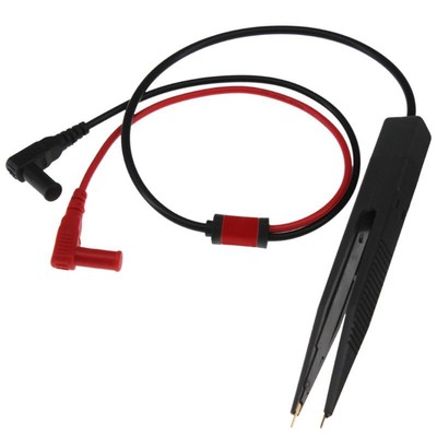 Chip Resistance Test Clip Grip Probe Multimeter Meter Capacitor Tweezer