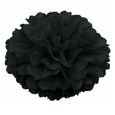 Black 14 inch Wedding Party Xmas Home Outdoor Tissue Paper Pom Poms Flower Balls