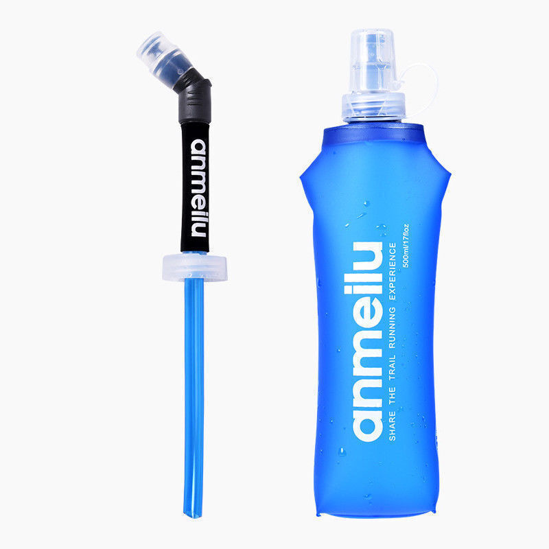 Folding Flask Bpa Free With Tpu Straw 350/600