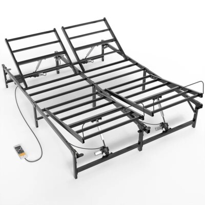 Redlife Queen Size Electric Bed Frame Head&Foot Incline Bed Base Remote Control