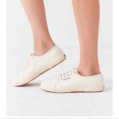 SUPERGA 2750 Cotu Classic Sneaker Shoes S000010 Cream Tan 8.5 39.5 Walking