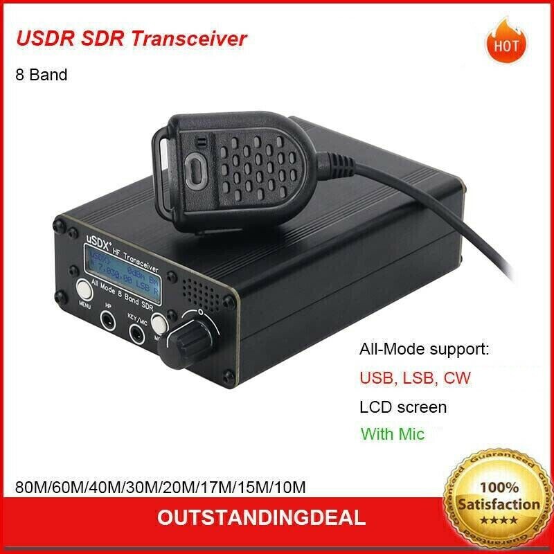 USDX USDR SDR Transceiver All Mode 8 Band HF Ham Radio QRP