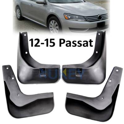4pcs Front Rear Mud Guards Splash Flaps Fit For VW Volkswagen Passat 2012 - 2015
