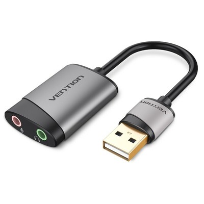 NL V109 Vention Externe Geluidskaart via USB voor Microfoon en Audio OMTP-CTIA