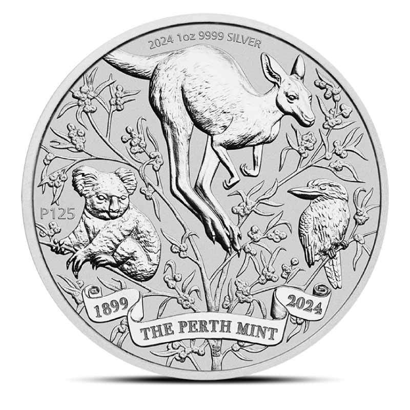 Presale 2024 1 Oz Perth Mint 125th Anniversary Silver Coin (Bu)