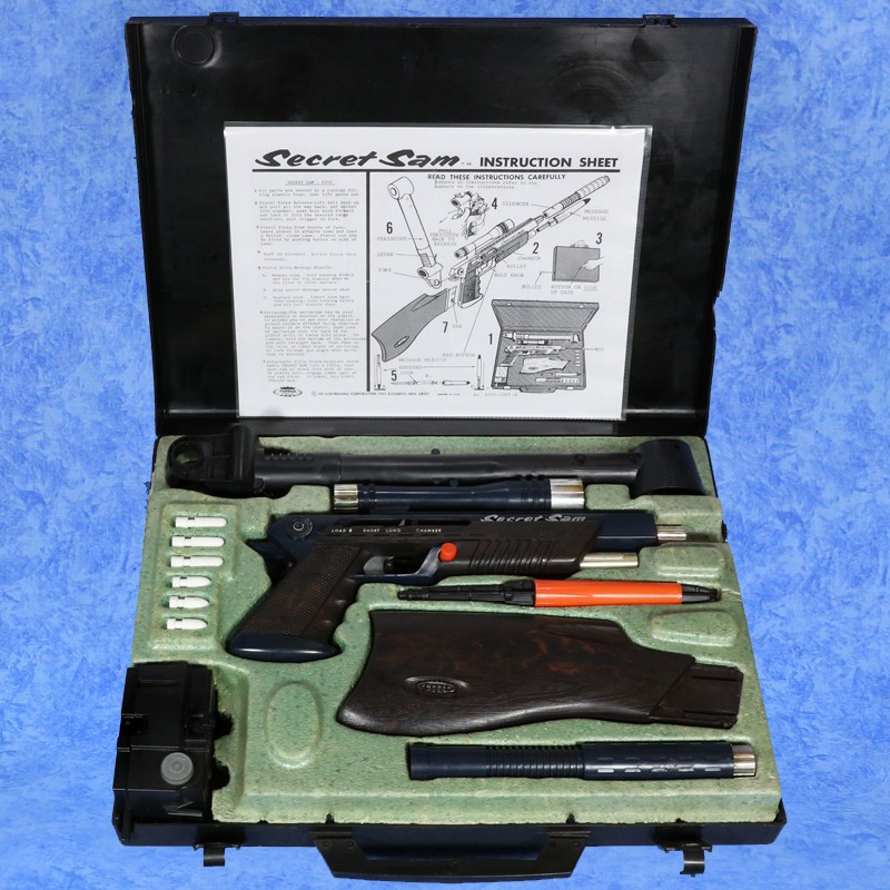 1965 SECRET SAM Spy Attache Case by TOPPER TOYS Complete NICE!