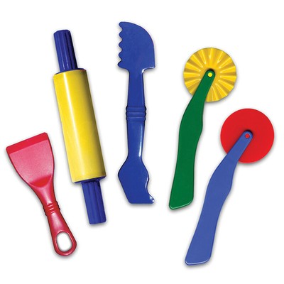 Creativity Street Dough Tools, 5 Assorted Patterns, 5'' to 8'', 5 Pieces