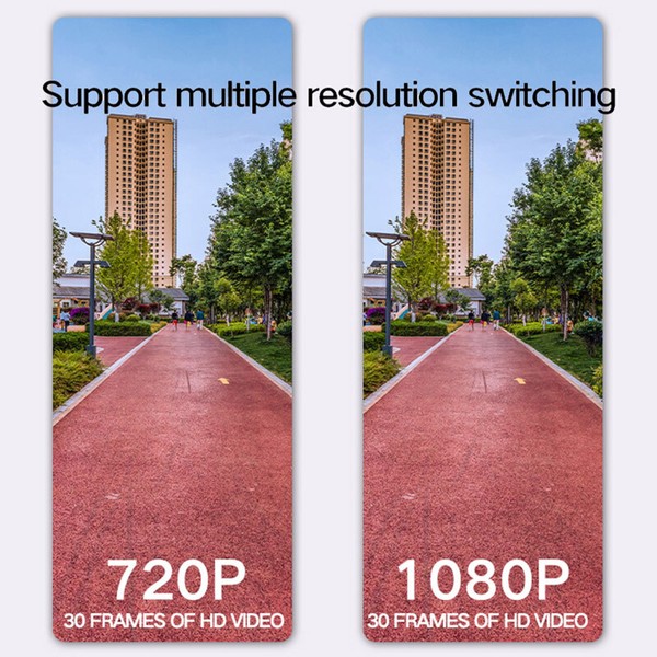 Comparison of 720p and 1080p resolution clarity.