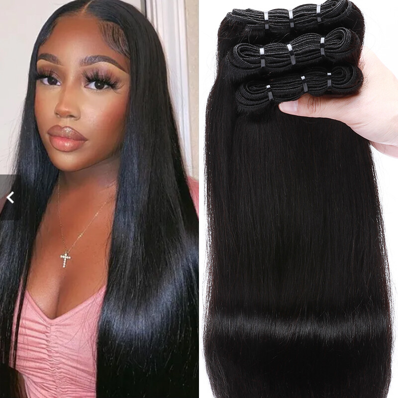 Sew In Virgin Human Hair Extensions Bundles Weft Real Remy Weaves Double Weft