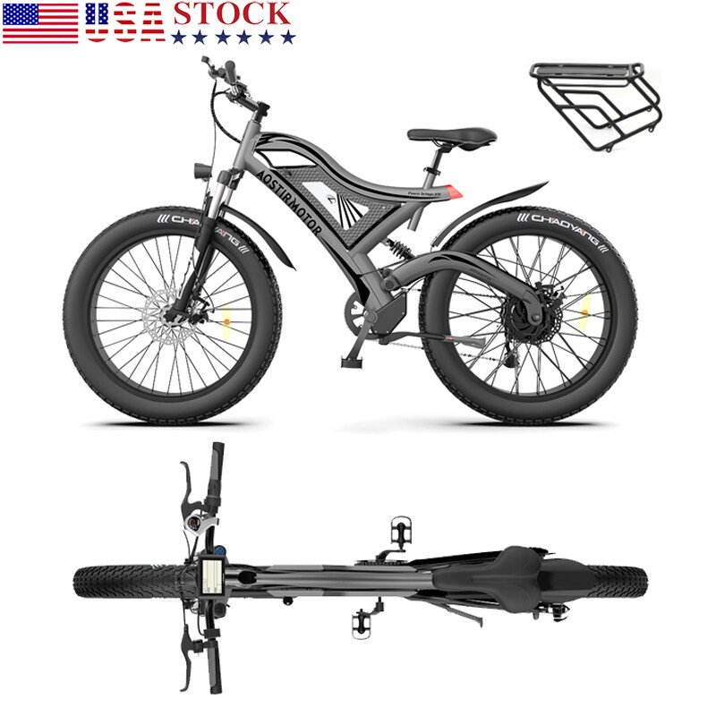 AOSTIRMOTOR Hot Fat Tire Adults Electric Bicycle 26 In. Electric Mountain Bike