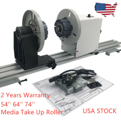 For 54'' 64'' 74'' Roland /Mimaki /Mutoh 110V Auto Media Take Up Reel System USA