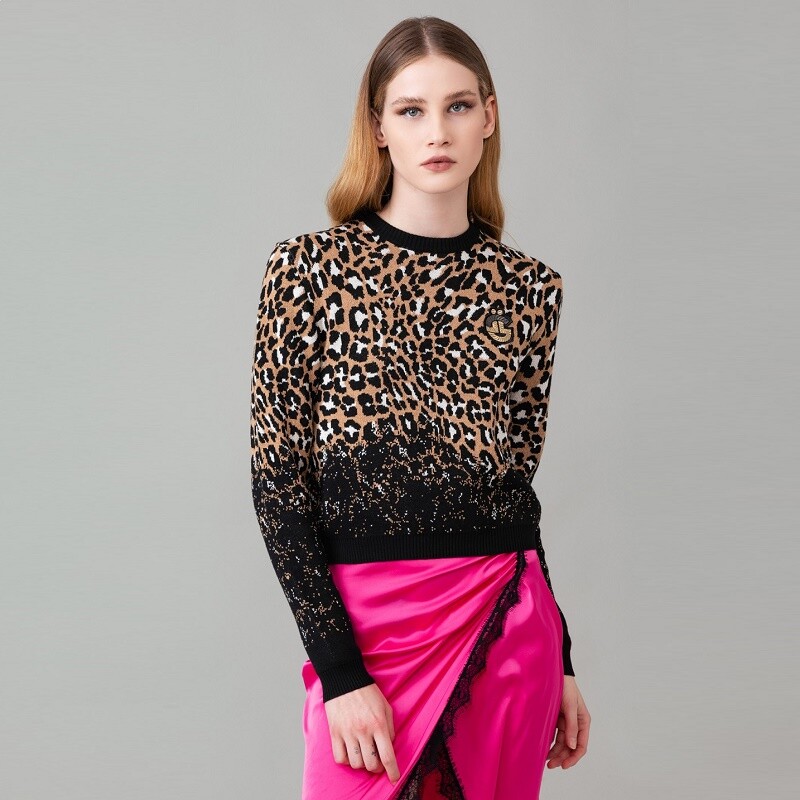 

Пуловер Cropped Woman GAELLE Paris GBDP14221 Джерси Свитер Пятнистый Бежевый