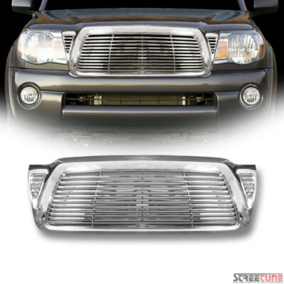 2005-2011 Tacoma Grill Replacement Front Bumper Hood Grill Kit Matte Black Generic