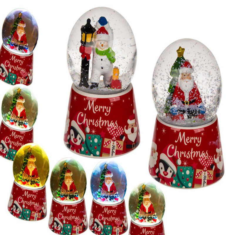 Snow Globes Led Christmas Snow Globe Santa Snowman Snowglobe Decoration Stocking Filler Gift Holiday Seasonal Decor