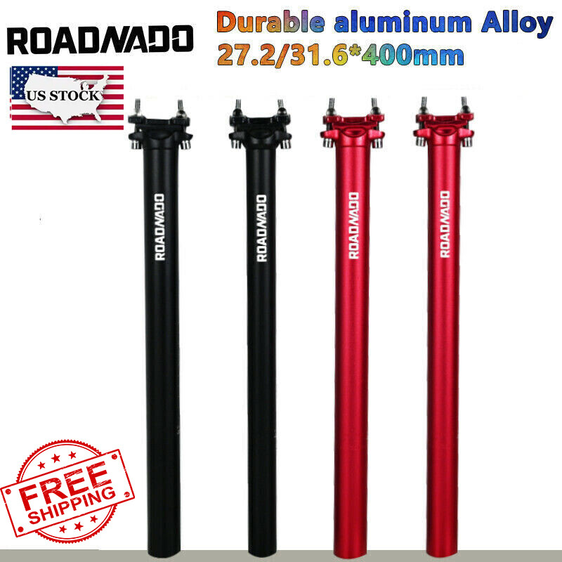 Road Bike Seatpost Aluminum MTB Mountain Bicycle Seat Tube 27.2/31.6mm*400mm US