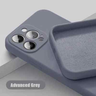 Fashion Solid Color Liquid Silicone Phone Case For iPhone 16 15 13 14 11 12 Pro