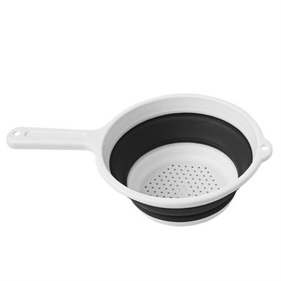 Collapsible Colander Folding Food Vegetabl Drainer Silicone Kitchen Space Saving