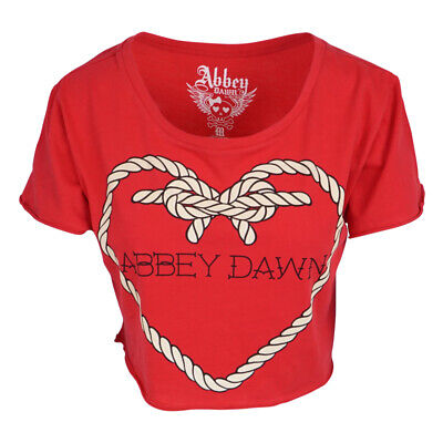 Abbey Dawn Hold Fast Crop Top RED 