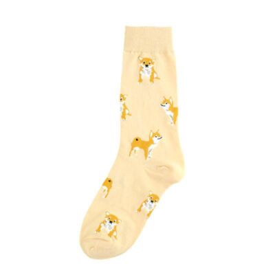 Women Funny Animal Crew Socks Shiba Inu Dog for Cat Pig Print Happy Cartoon Hosi