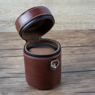 7artisans PU Leather Zipper Lens Pouch Protective Storage bag for Canon Nikon 