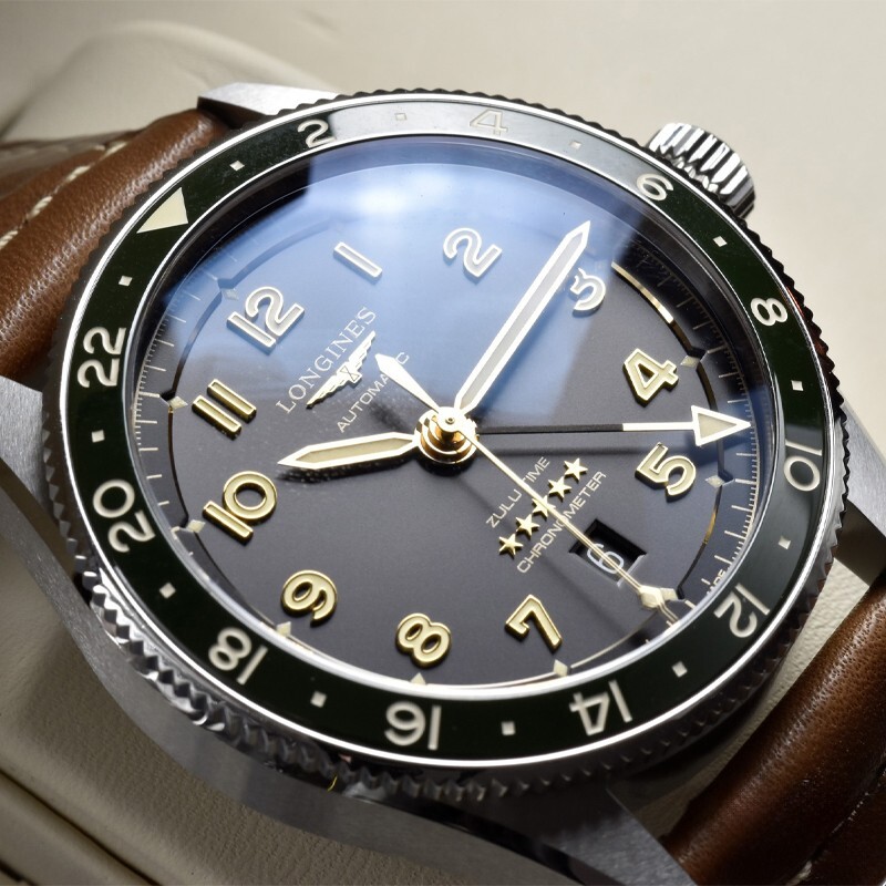 Pre-owned Longines Spirit Zulu Time 39mm Black Dial Gmt Men's Watch L38024632