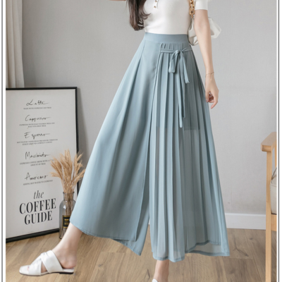 PLEATED WIDE STRAIGHT PANTS