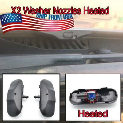 2Pcs Auto Windshield Washer Nozzle Spray Heated For VW Beetle Passat Golf EOS