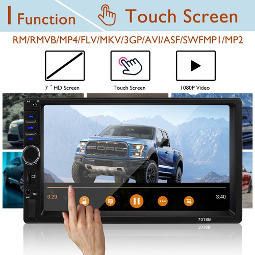 7" Double 2DIN Android/IOS Car Stereo MP5 Player GPS Radio Bluetooth WiFi+Camera