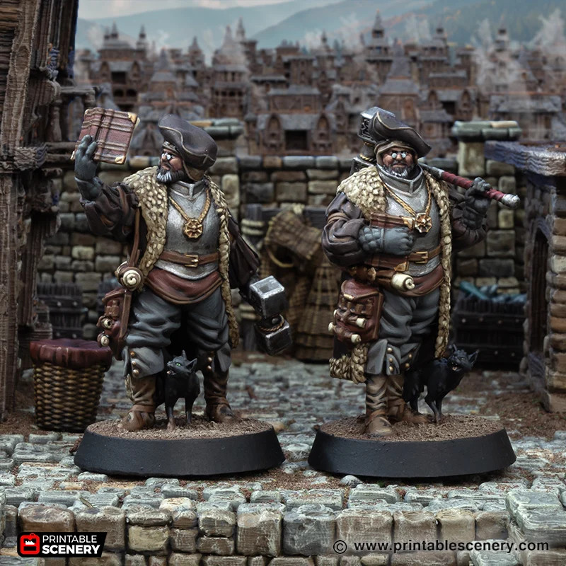 Warrior Scholar – Jordain Delver | 32mm Fantasy Miniature | Printable Scenery