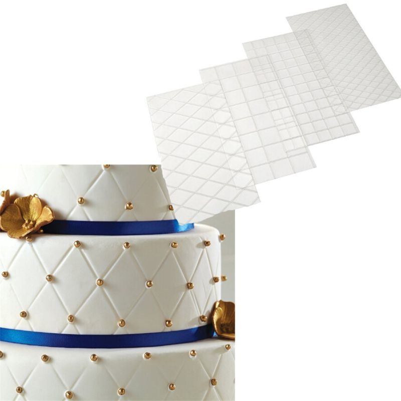 4pcs Embossing Mat Textured Mat For Cake Decorating 3d Lace Effect
