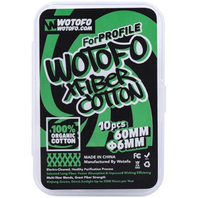 Wotofo Xfiber Cotton FÃ¼R Profile X10 (6mm) Wickelwatte E Zigarette
