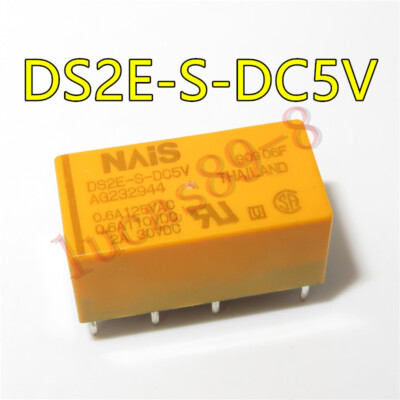 1PCS NAIS DS2E-S-DC5V AG232944 5V Relay - 0.1A125VAC / 0.6A110VDC/2A30V
