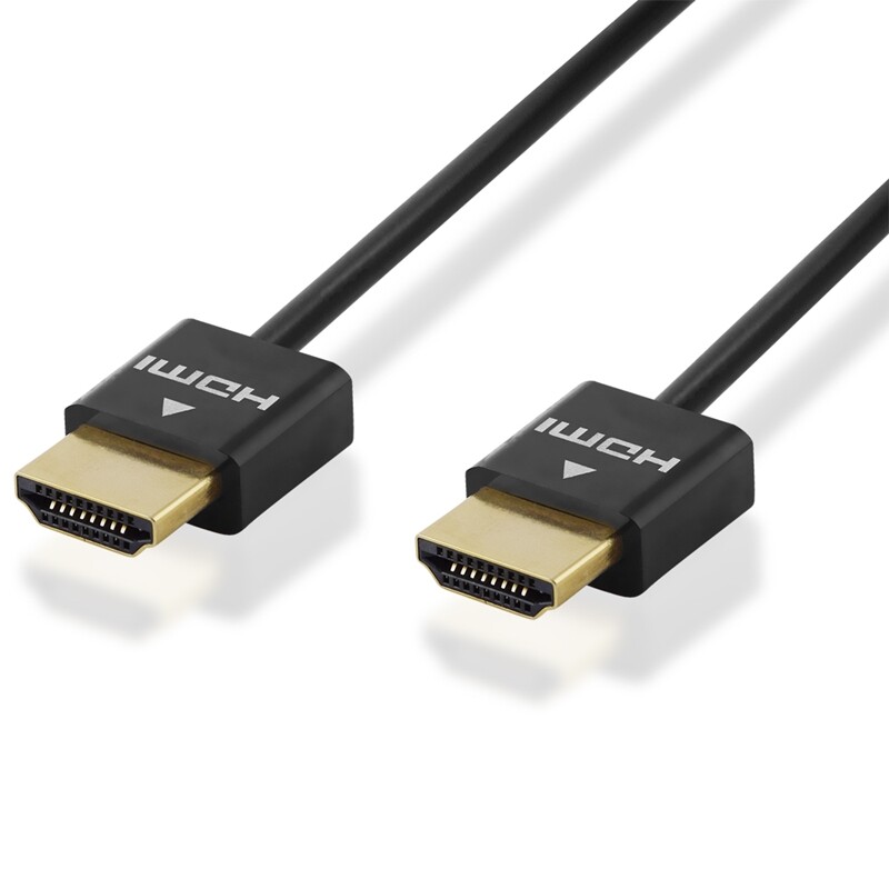 HDMI 4mmËœ Cable Premium Quality 3D HD Fullhd UHD 4K Gold Plug Slim
